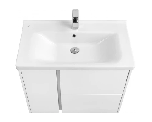 Тумба с раковиной белый глянец 80 см Акватон Стоун 1A2282K1SX010