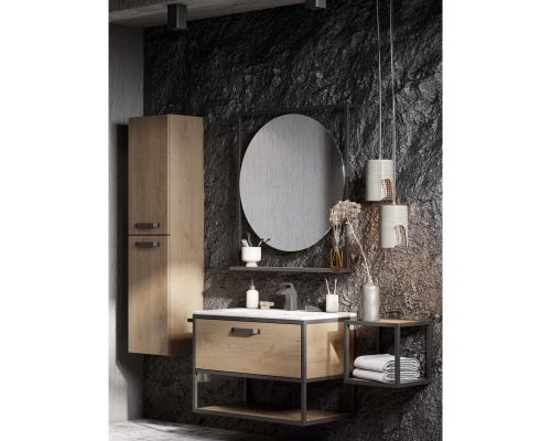 Шкаф одностворчатый подвесной 34x70 см дуб кантри Акватон Лофт Фабрик 1A242803LTDY0