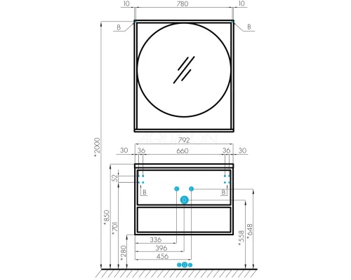 Тумба дуб эндгрейн/черный 79,2 см Акватон Лофт Фабрик 1A242401LTDU0