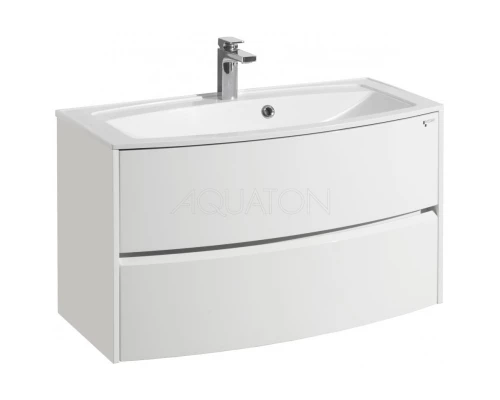Тумба с раковиной белый глянец 95 см Акватон Астера 1A1953K0AS010
