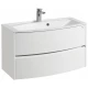 Тумба с раковиной белый глянец 95 см Акватон Астера 1A1953K0AS010