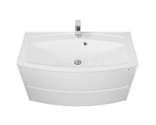 Тумба с раковиной белый глянец 95 см Акватон Астера 1A1953K0AS010