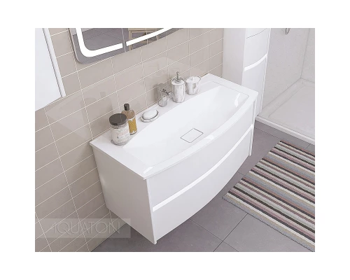 Тумба с раковиной белый глянец 95 см Акватон Астера 1A1953K0AS010