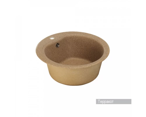 Мойка для кухни  Мида 510x510x210 мм,круглая, терракот