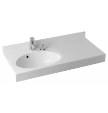 Раковина ОТЕЛЬ 3/1000, левая с навесами и диспенсором