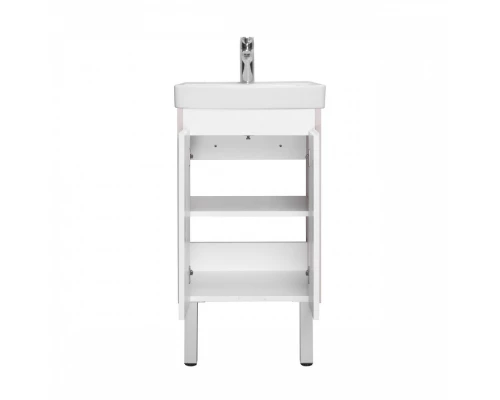 Тумба СКАНДИ DOORS 45, универс., 2 дв., белый глянец/дуб верона (под раковину АДРИАНА 45)