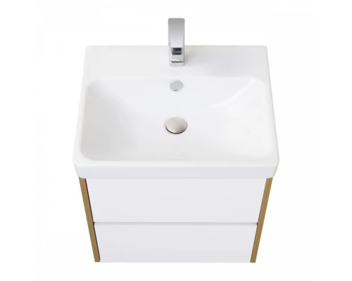 Тумба СКАНДИ 70, белая, дуб рустикальный (под раковину АДРИАНА 70) 