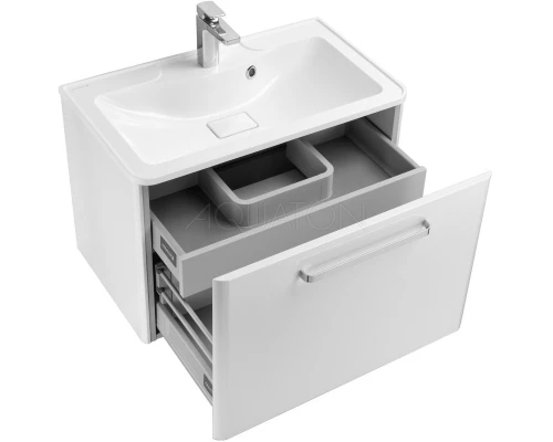 Тумба с раковиной белый жемчуг 75 см Акватон Валенсия 1A1236K0VAG30