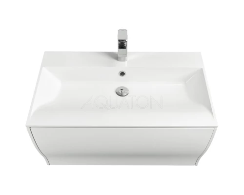 Тумба с раковиной белый глянец 80 см Акватон Ондина 1A1834K0OD010