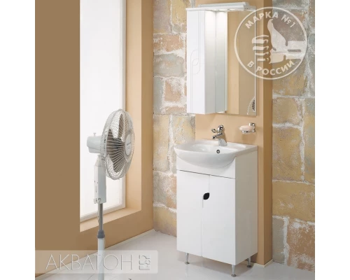 Тумба с раковиной белый глянец 50,5 см Акватон Панда 1A0537K0PD010