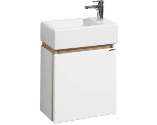 Тумба белый глянец/эбони светлый 44,7 см Акватон Эклипс 1A172801EK49L