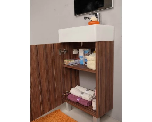 Тумба с раковиной эбони темный 46 см Акватон Эклипс 1A1726K1EK560