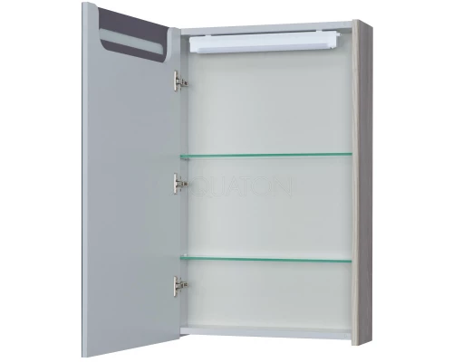 Зеркальный шкаф 50x78 см дуб фьорд Акватон Сильва 1A215502SIW6L