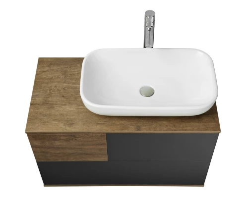 Тумба дуб кантри/антрацит 85 см Акватон Терра 1A247201TEKA0