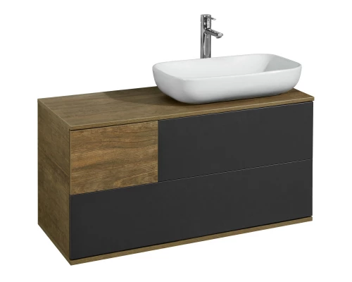 Тумба с раковиной дуб кантри/антрацит 105 см Акватон Терра 1A2469K0TEKA0