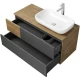 Тумба с раковиной дуб кантри/антрацит 105 см Акватон Терра 1A2469K0TEKA0