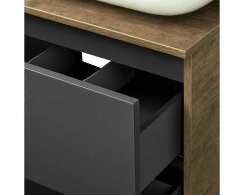 Тумба с раковиной дуб кантри/антрацит 105 см Акватон Терра 1A2469K0TEKA0