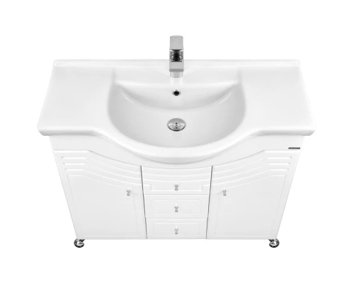 Тумба с раковиной белый глянец 95 см Акватон Домус 1A0613K0DO010
