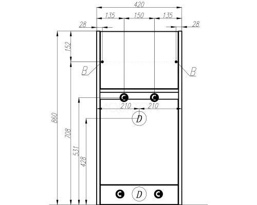Тумба белый глянец 42 см Акватон Лондри 1A236001LH010
