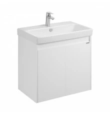 Тумба СКАНДИ DOORS 70, универс., 2 дв., белый глянец/белый матовый (под раковину АДРИАНА 70)