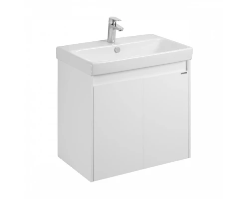 Тумба СКАНДИ DOORS 70, универс., 2 дв., белый глянец/белый матовый (под раковину АДРИАНА 70)