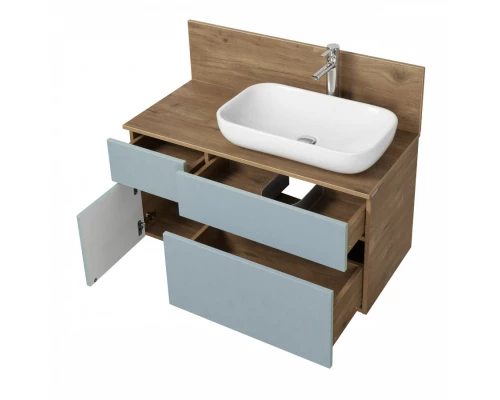 Тумба МИШЕЛЬ 100, дуб рустикальный, фьорд (под раковину ОДРИ 42, MILA 350. ЛОЛА 60)