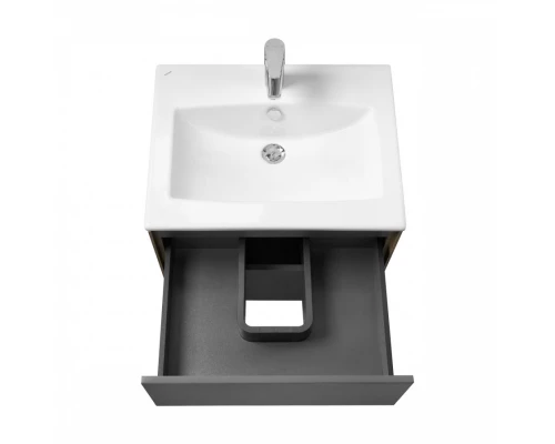 Тумба СОХО 60, дуб веллингтон, графит софт (под раковину ЭЛИНА 60)