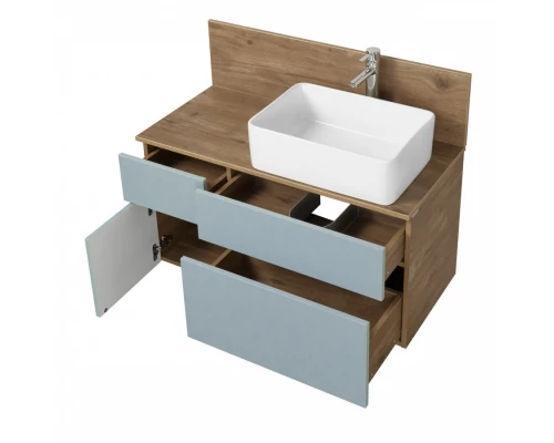 Тумба МИШЕЛЬ 100, дуб рустикальный, фьорд (под раковину ОДРИ 42, MILA 350. ЛОЛА 60)