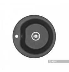 Мойка для кухни  Мида 510x510x210 мм,круглая, графит