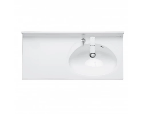 Раковина ОТЕЛЬ 3/1000, правая с навесами и диспенсором