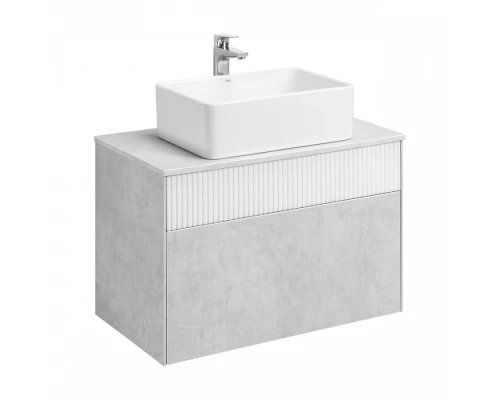 Тумба МАРБЛ 80, 2 ящ., слейт/белый матовый (под раковину MILA 35, MILA 40, ОДРИ Soft 42, ОДРИ Round 