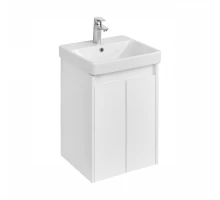 Тумба СКАНДИ DOORS 45, универс., 2 дв., белый глянец/белый матовый (под раковину АДРИАНА 45)