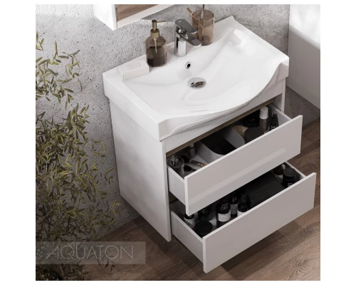 Тумба белый глянец/дуб эндгрейн 61,6 см Акватон Нортон 1A248801NT010