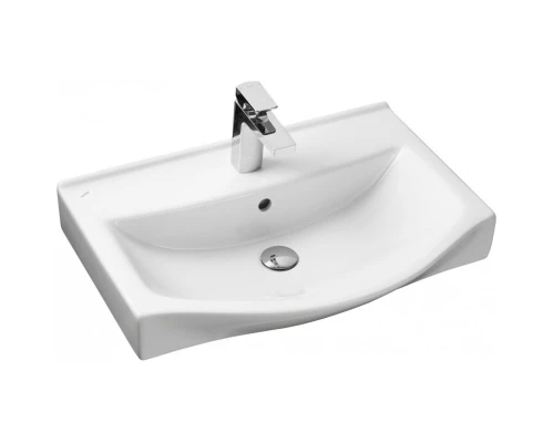 Тумба с раковиной белый глянец/дуб эндгрейн 65 см Акватон Нортон 1A2488K0NT010