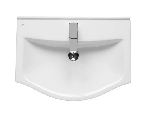 Тумба с раковиной белый глянец/дуб эндгрейн 65 см Акватон Нортон 1A2488K0NT010