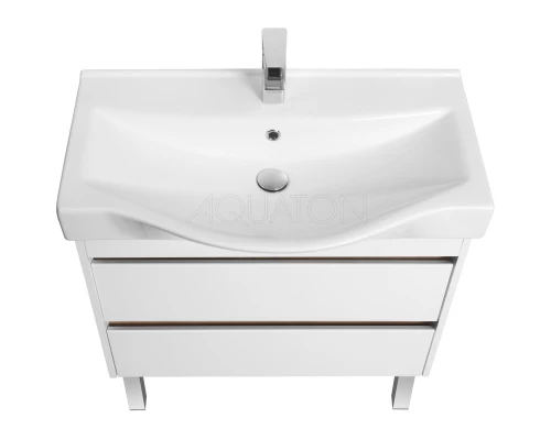 Тумба белый глянец/дуб эндгрейн 76 см Акватон Нортон 1A248901NT010