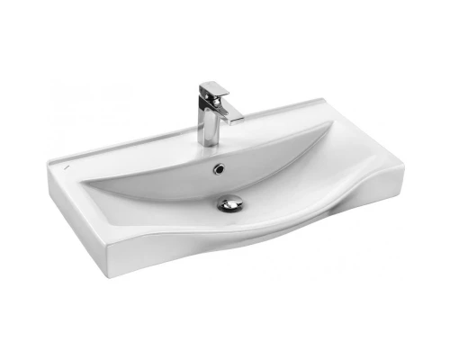 Тумба с раковиной белый глянец/дуб эндгрейн 80 см Акватон Нортон 1A2489K0NT010