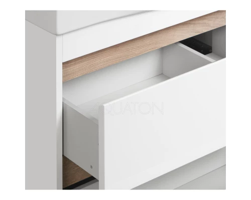 Тумба белый глянец/дуб эндгрейн 96,6 см Акватон Нортон 1A249001NT010