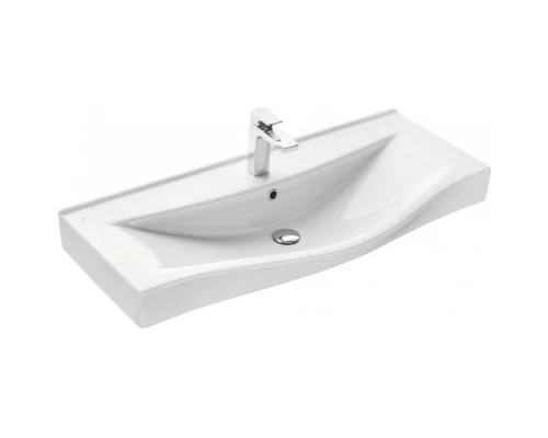 Тумба с раковиной белый глянец/дуб эндгрейн 100 см Акватон Нортон 1A2490K0NT010