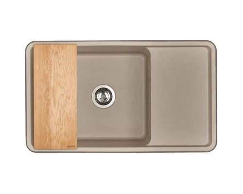 Кухонная мойка Акватон Беллис серый шелк 1A724832BS250