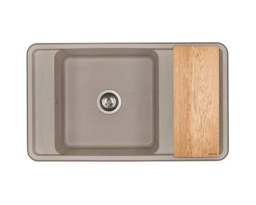 Кухонная мойка Акватон Беллис серый шелк 1A724832BS250