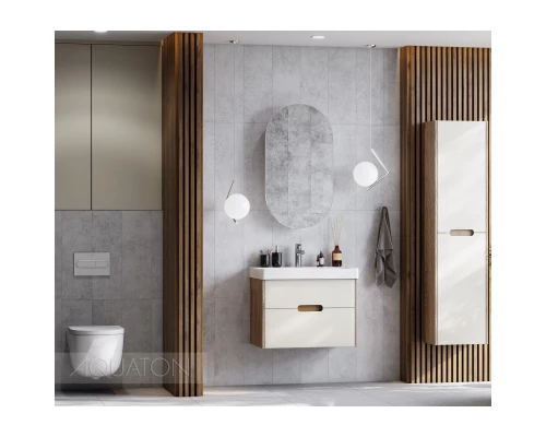 Зеркальный шкаф 50x90 см белый глянец R Акватон Оливия 1A254502OL010