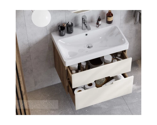 Тумба с раковиной бежевый/дуб веллингтон 70,5 см Акватон Оливия 1A2543K0OLVG0