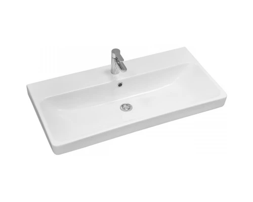 Тумба с раковиной бежевый/дуб веллингтон 90 см Акватон Оливия 1A2544K0OLVG0