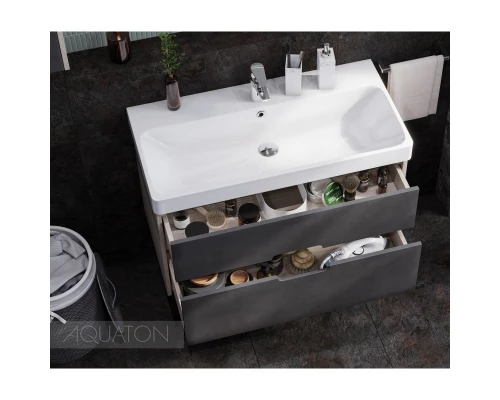 Тумба с раковиной грей/дуб ойстер 90 см Акватон Оливия 1A2544K0OLUG0