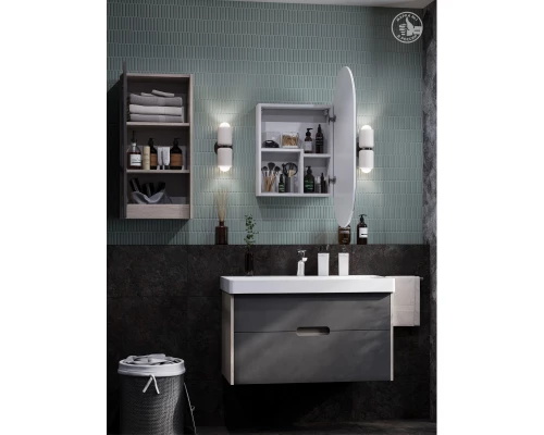 Тумба с раковиной грей/дуб ойстер 90 см Акватон Оливия 1A2544K0OLUG0