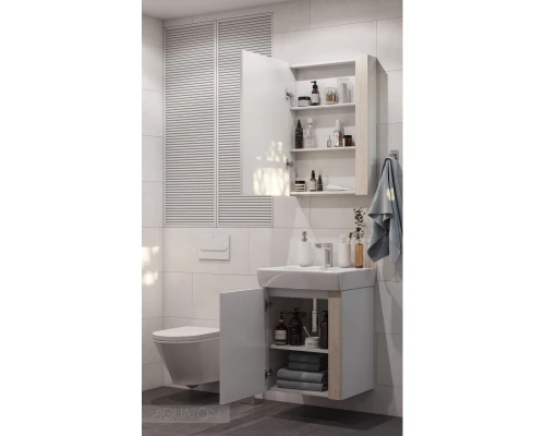 Тумба с раковиной дуб верона/белый глянец 55 см Акватон Кантри 1A2576K0AHB20