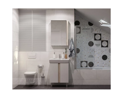 Тумба с раковиной дуб верона/белый глянец 60 см Акватон Кантри 1A2574K0AHB20