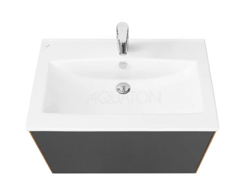 Тумба графит софт/дуб веллингтон 73,4 см Акватон Сохо 1A258101AJA00