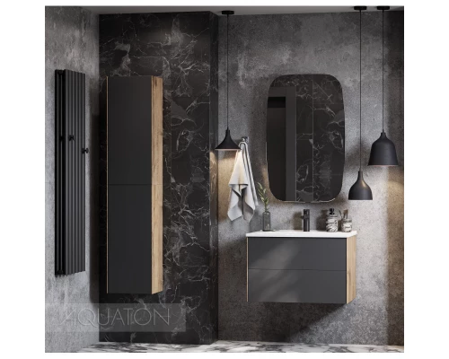 Тумба графит софт/дуб веллингтон 73,4 см Акватон Сохо 1A258101AJA00